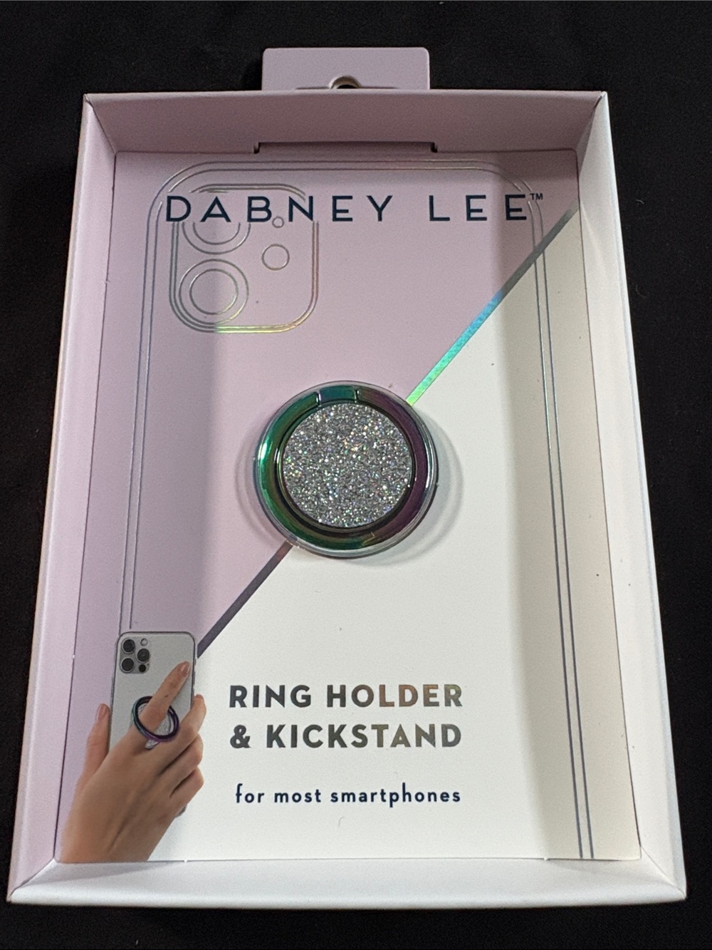 Dabney Lee Sparkler Silver Ring Holder with Iridescent Metal Frame